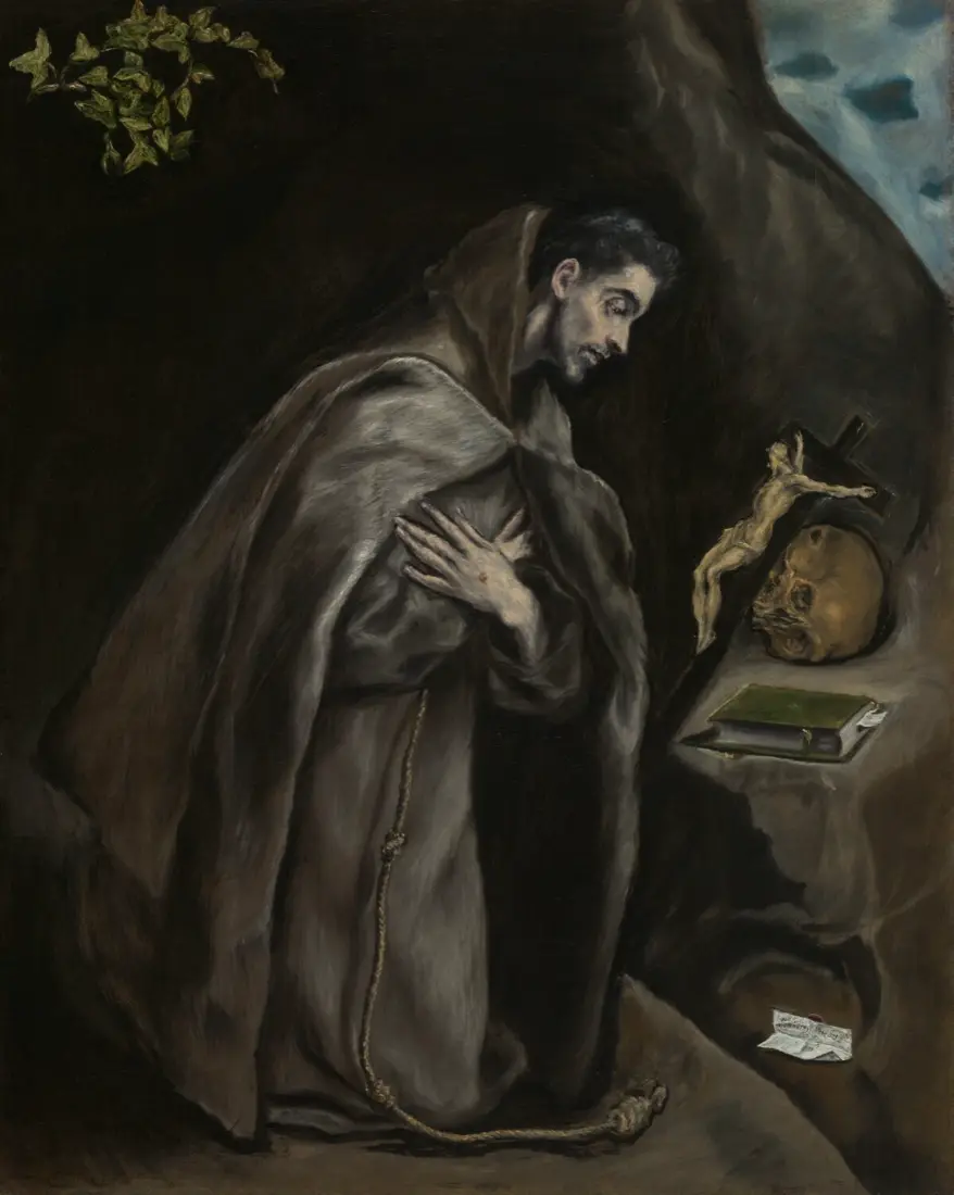 Saint Francis Kneeling in Meditation, El Greco