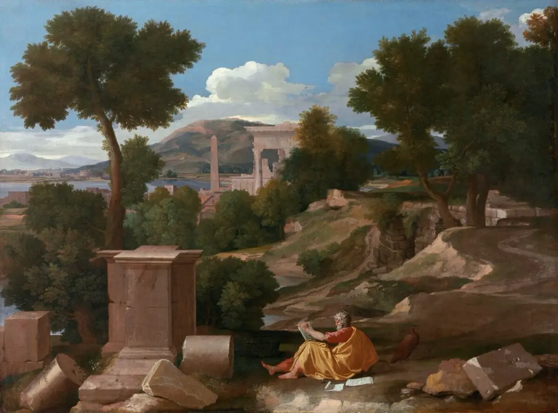 Landscape with Saint John on Patmos, Nicolas Poussin