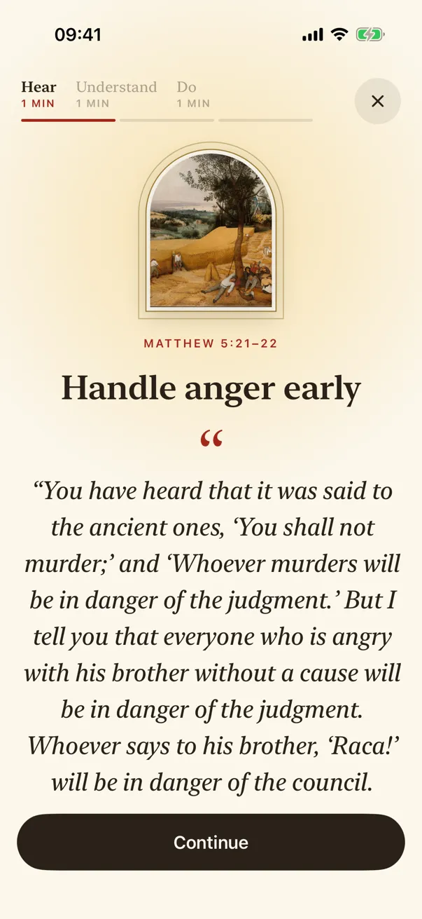 Hear: the words of Jesus for today.