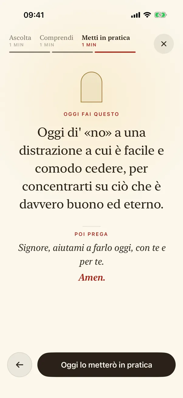 Metti in pratica: scegli fin dove spingerti oggi.